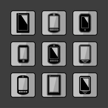 Smartphone icons Stock Illustration