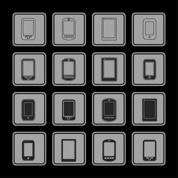 Smartphone icons Stock Illustration