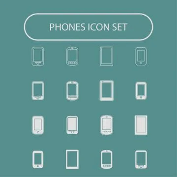 Smartphone icons Stock Illustration