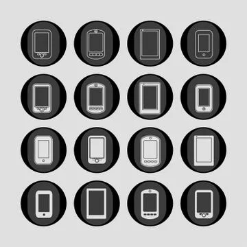 Smartphone icons Stock Illustration