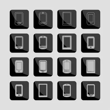 Smartphone icons Stock Illustration