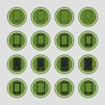 Smartphone icons Stock Illustration