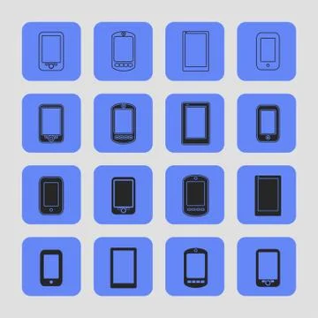 Smartphone icons Stock Illustration