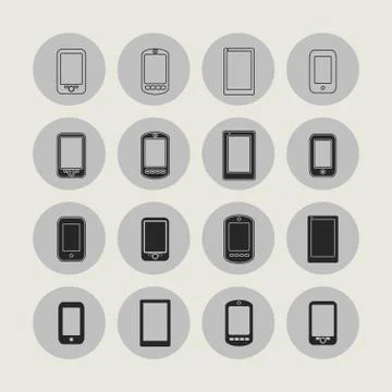 Smartphone icons Stock Illustration
