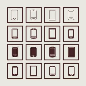 Smartphone icons Stock Illustration