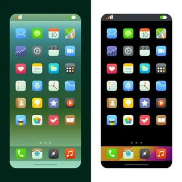 Smartphone icons Stock Illustration
