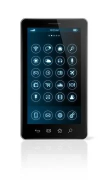  Smartphone with icons interface 3D Smartphone with icons interface - isol... Foto stock