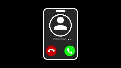 Smartphone Incoming Call Interface Animation, Modern Smartphone Signal Emis.. Stock Footage 310567978