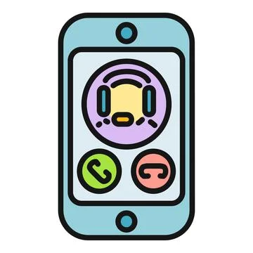 Smartphone incoming call interface receiving phone communication Stockillustratie