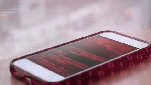 Smartphone infected with an advanced virus or malware Stock Footage 78886178