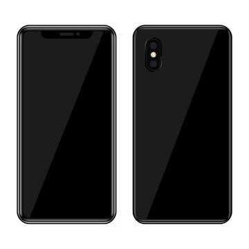 Smartphone with infinity display Stock Illustration