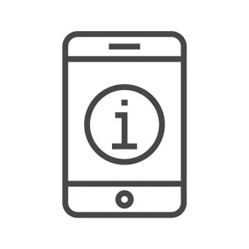 Smartphone with Info Sign Stock Illustration