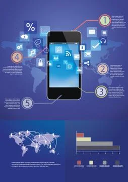 Smartphone infographic Stock Illustration