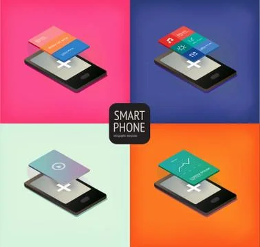 Smartphone infographics elements Stock Illustration