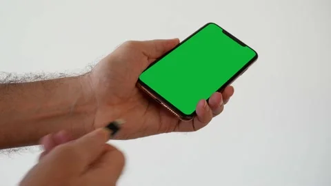 Smartphone insert security hardware key for authentication. Green screen Stock Footage 137839706