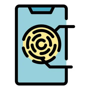 Smartphone integrity icon vector flat Stock Illustration
