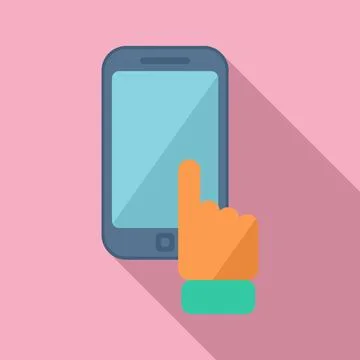 Smartphone interaction icon flat vector. Social network イラスト素材