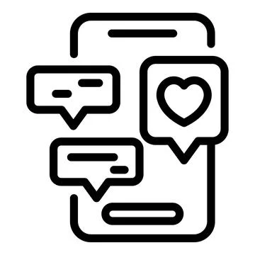 Smartphone interaction icon, outline style Stockillustratie