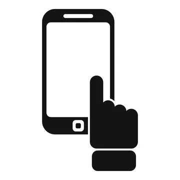 Smartphone interaction icon simple vector. Social network Stockillustratie