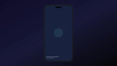 Smartphone Interface Animation with Vertical Swipe Gestures and Neon Social.. Видео 345982214