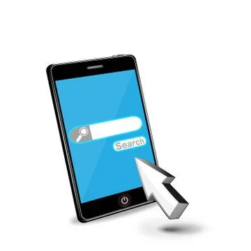 Smartphone Internet Web Search Stock Illustration
