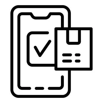 Smartphone inventory icon outline vector. Digital control Stock Illustration
