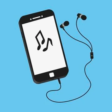 Smartphone isolated, flat style vector illustration. Stock Illustration