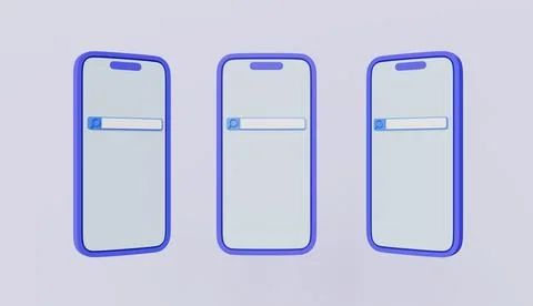 Smartphone isolated on white background, Online shopping concept 스톡 일러스트