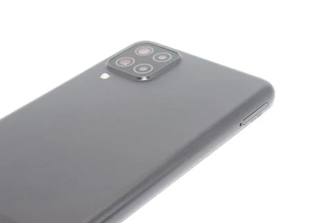 Smartphone isolated on white background with selective focus Stock Photos