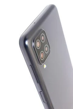 Smartphone isolated on white background with selective focus Stock Photos