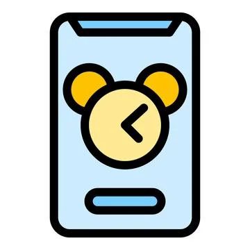 Smartphone jet lag icon vector flat Stock Illustration