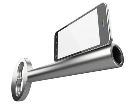 Smartphone key security concept. Stock Illustration