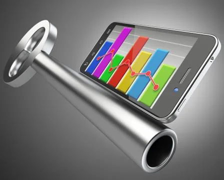 Smartphone key security concept. Stock Illustration