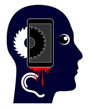 Smartphone is killing you Stock Illustration