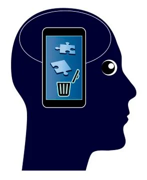 Smartphone kills your Memory Illustrazione stock