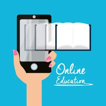 Smartphone with knowledge to leard and study Illustrazione stock