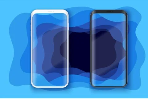 Smartphone layout presentation mockup Stock Illustration