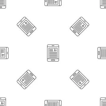 Smartphone learning pattern seamless vector Stock Illustration
