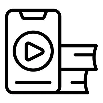 Smartphone lesson icon outline vector. Digital study 스톡 일러스트
