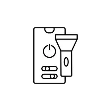 Smartphone light icon. Simple line, outline vector of phone application icons Stock Illustration