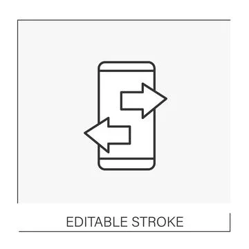 Smartphone line icon Stock Illustration