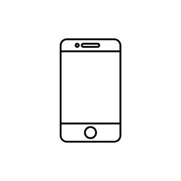 Smartphone line icon, vector illustration Stock Illustration