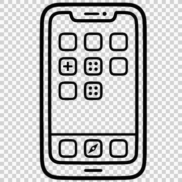 Smartphone line 库存插图