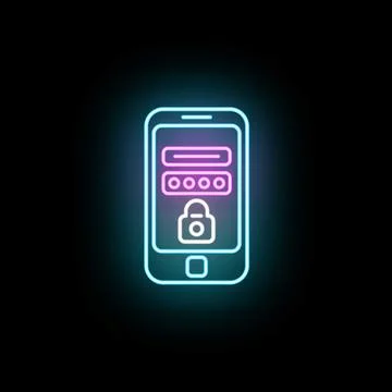 Smartphone with login screen and secured access concept Stockillustratie
