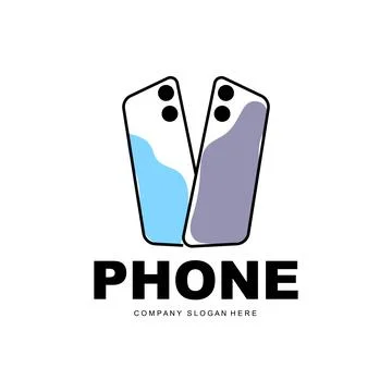 Smartphone Logo, Communication Electronics Vector, Modern Phone Design, For.. Stock Illustration