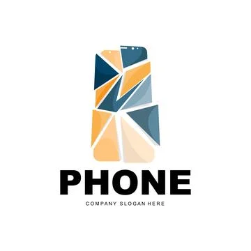 Smartphone Logo, Communication Electronics Vector, Modern Phone Design, For.. Stock Illustration