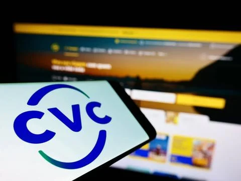 Smartphone with logo of company CVC Brasil Operadora e Agencia de Viagens ... Stock Photos