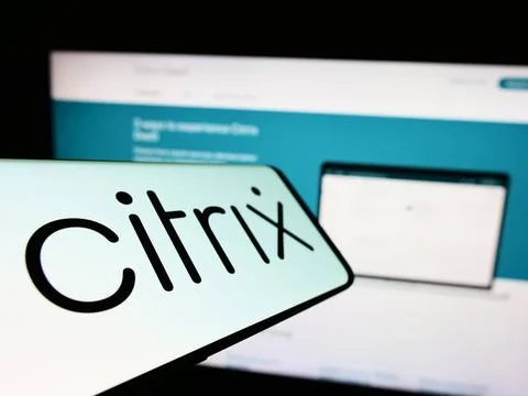 Smartphone with logo of US cloud computing company Citrix Systems Inc. on ... Foto stock