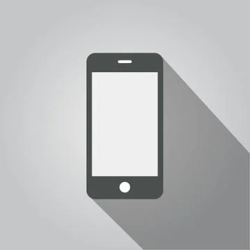 Smartphone Long Shadow Illustration Stock Illustration