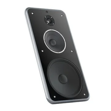 Smartphone with loudspeakers. 3D rendering Stock Illustration